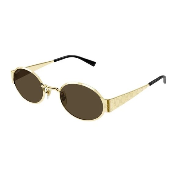 NEW GUCCI SUNGLASSES GOLD BROWN WOMEN EYEWEAR GUCCI